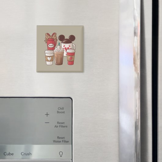 Aimant Saint-Valentin Drôle Latte Amateur de Café (In situ (réfrigérateur))