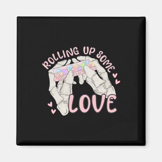 Aimant Saint-Valentin en amour qui s'envole (Devant)