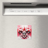 Aimant Saint Valentin Fleur De Lis (In Situ (Lave-vaisselle))