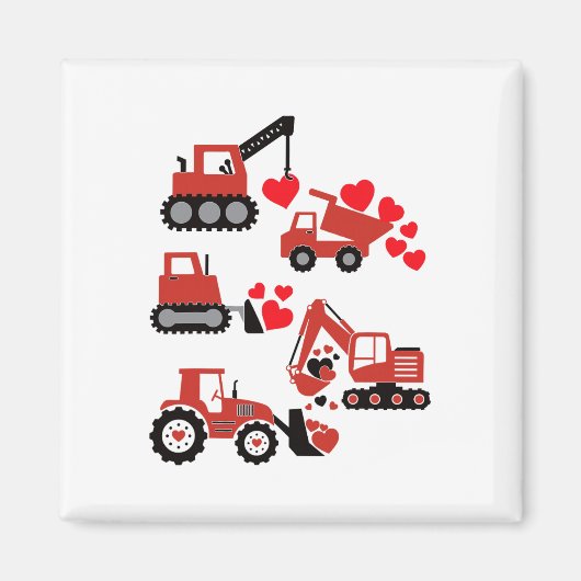 Aimant Saint-Valentin Garçons Enfants Tout-Petits Constru (Devant)
