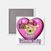 Aimant Saint Valentin Goldendoodle (Recto/Verso)