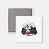 Aimant Saint-Valentin Horreur Couple de squelettes Jusqu' (Recto/Verso)