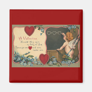 Aimant Saint-Valentin mignonne vintage, professeur d'ange