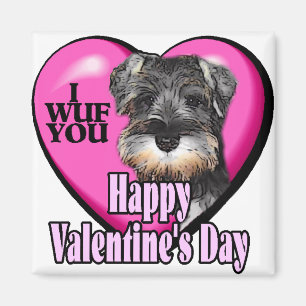 Aimant Saint Valentin Schnauzer miniature