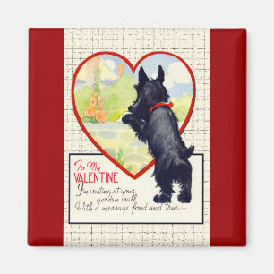 Aimant Saint-Valentin Scottie chien Terrier écossais