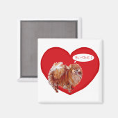 Aimant Saint-Valentin Spitz Nain (Recto/Verso)