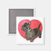 Aimant Saint-Valentin Terrier Écossais (Recto/Verso)