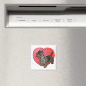 Aimant Saint-Valentin Terrier Écossais (In Situ (Lave-vaisselle))