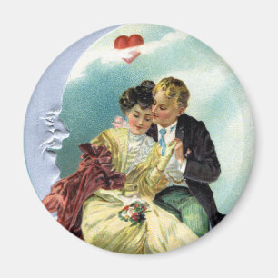 Aimant Saint-Valentin victorien d'amour et de romance vin