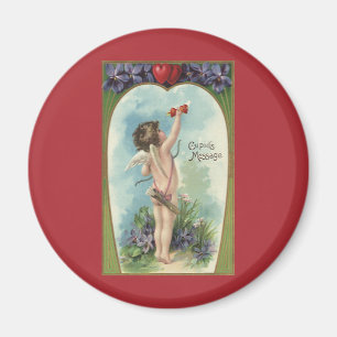 Aimant Saint-Valentin victorien vintage, Message de Cupid