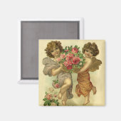 Aimant Saint Valentin victorienne vintage, Angels Rose (Recto/Verso)