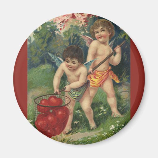 Aimant Saint Valentin victorienne vintage, Offre d'amour (Devant)