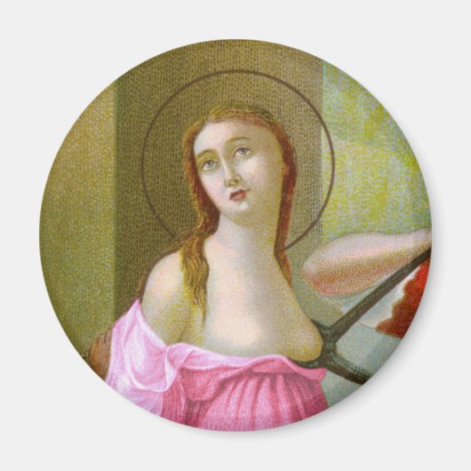 Aimant Sainte Agathe rose (M 003) (Devant)