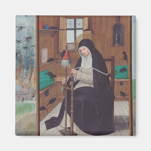 Aimant Sainte Gertrude de Helfta par Simon Bening (Devant)