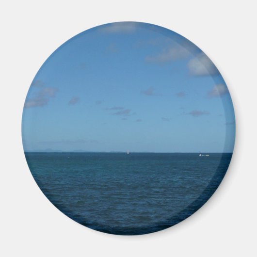 Aimant Sainte-Lucie Horizon Océan Bleu (Devant)