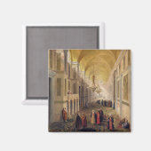 Aimant Sainte Sophie, plaque 2 : le narthex, gravé par L (Recto/Verso)