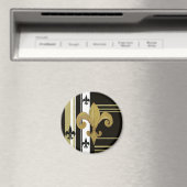 Aimant Saints Noir et Or Fleur de lis (In Situ (Lave-vaisselle))