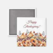 Aimant Saison Automne Aquarelle Fleurs Automnes- (Recto/Verso)