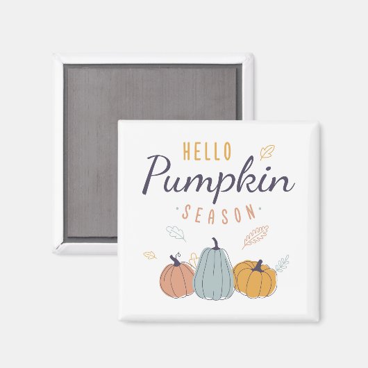Aimant Saison Citrouille Hello (Recto/Verso)