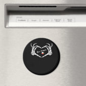 Aimant Saison classique Skeleton Hand Heart (In Situ (Lave-vaisselle))