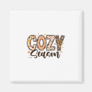 Aimant Saison Cosy Citrouille Automne Tombez Tous Feuille