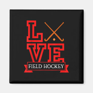Aimant Saison de hockey sur gazon Bâton et palet-fun Fiel