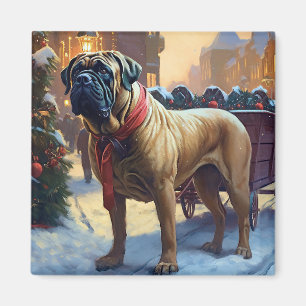 Aimant Saison de Noël de Bullmastiff
