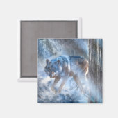 Aimant SAISON DU Loup gris DU LOUP (Recto/Verso)