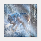 Aimant SAISON DU Loup gris DU LOUP (Devant)