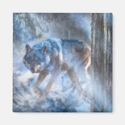 Aimant SAISON DU Loup gris DU LOUP (Devant)