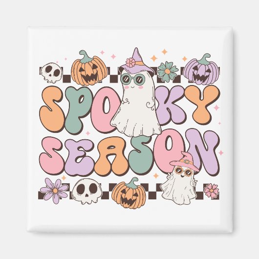 Aimant Saison Éffrayante des fantômes d'Halloween (Devant)