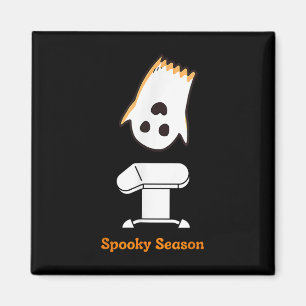 Aimant Saison éffrayante Halloween mignonne Ghost Gymnast