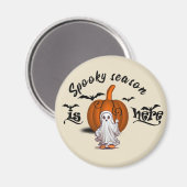 Aimant saison éffrayante ici drôle halloween (Recto/Verso)