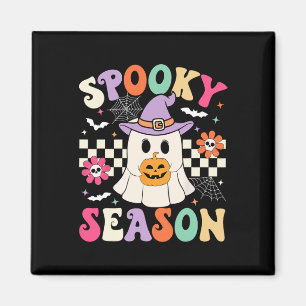 Aimant Saison Éffrayante super Retro Ghost Holding Citrou