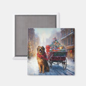 Aimant Saison festive de Noël de Setter en Irlande (Recto/Verso)