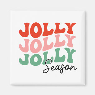 Aimant Saison Jolly Jolly Saison Retro Typographie de vac