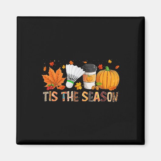 Aimant Saison Leopard Citrouille Badminton Halloween Fall (Devant)