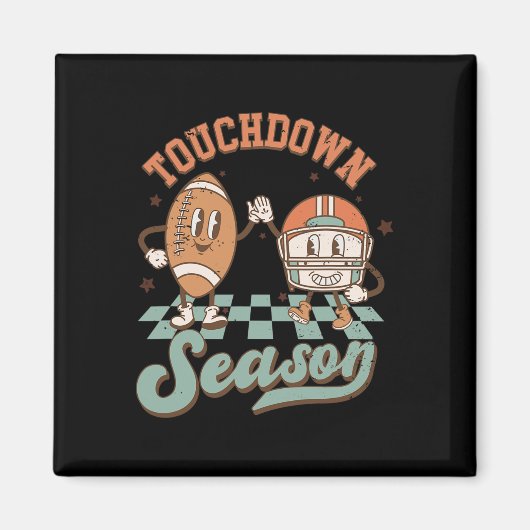 Aimant Saison super Touchdown Football Éclair Bolt Ga (Devant)