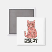 Aimant Sakura Fleurs Chat Sentiment de Bloomie (Recto/Verso)