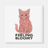 Aimant Sakura Fleurs Chat Sentiment de Bloomie (Devant)