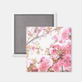 Aimant Sakura Fleurs roses Cherry Blossom motifs floraux (Recto/Verso)