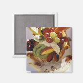 Aimant Salade de fruits avec de la glace. (Recto/Verso)