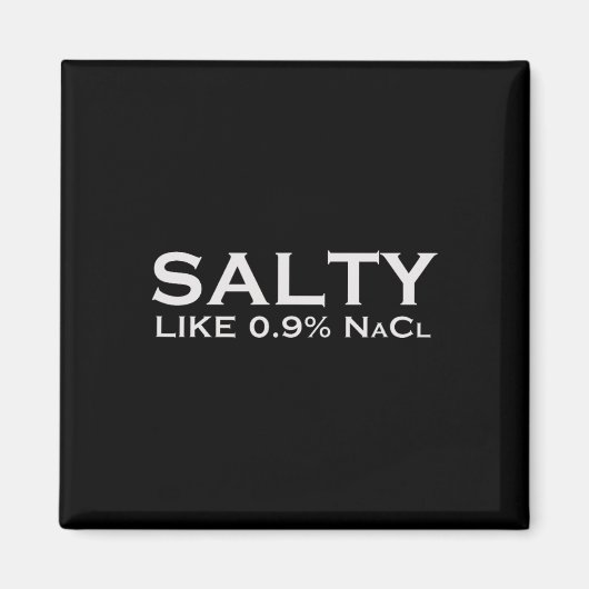 Aimant Salé Comme Saline Normale 0,9 Nacl Infirmière Médi (Devant)