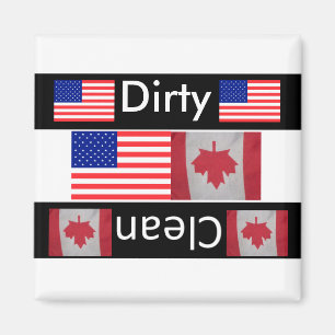 Aimant sale propre de lave-vaisselle de drapeau