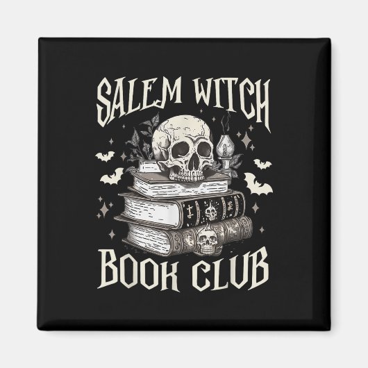 Aimant Salem Witch Book Club Halloween (Devant)