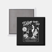 Aimant Salem Witch Bookish Retro Halloween Blac (Recto/Verso)
