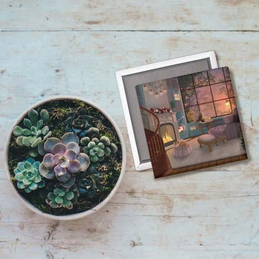 Aimant Salle de coucher du soleil de lecture confortable