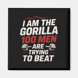 Aimant Salle de sport Alpha Gorilla Bodybuilding Drôle Gr