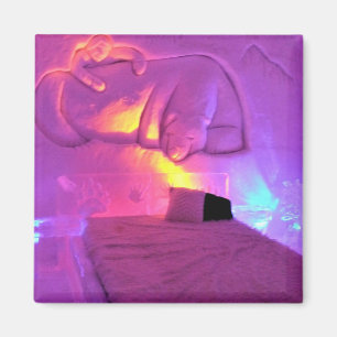 Aimant Salle d'ours polaire à l'Hôtel de Glace, Québec, C