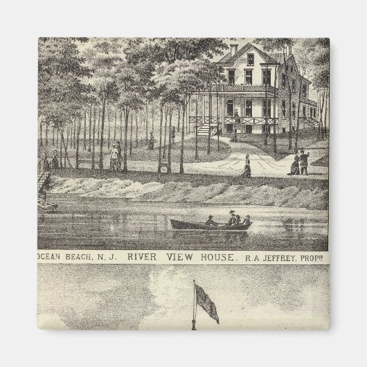 Aimant Salle éducative, Asbury Park et River View House (Devant)